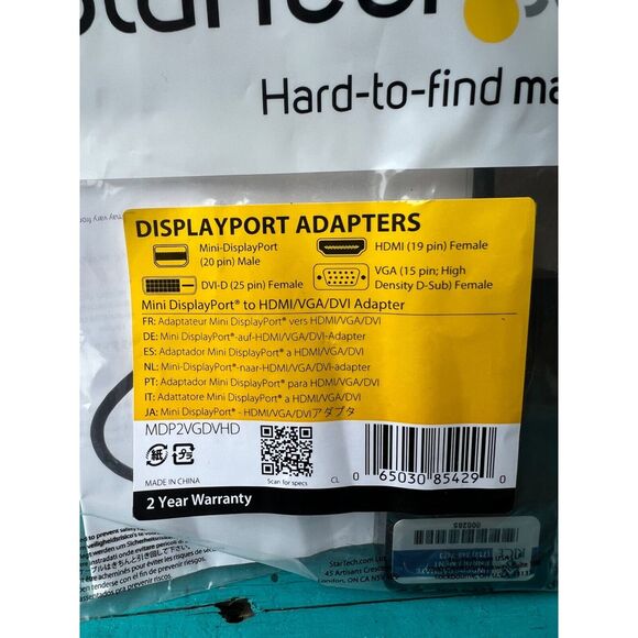 New StarTech.com 3-in-1 Mini Display Port Adapter mDP to VGA, DVI-D or HDMI - Picture 3 of 11